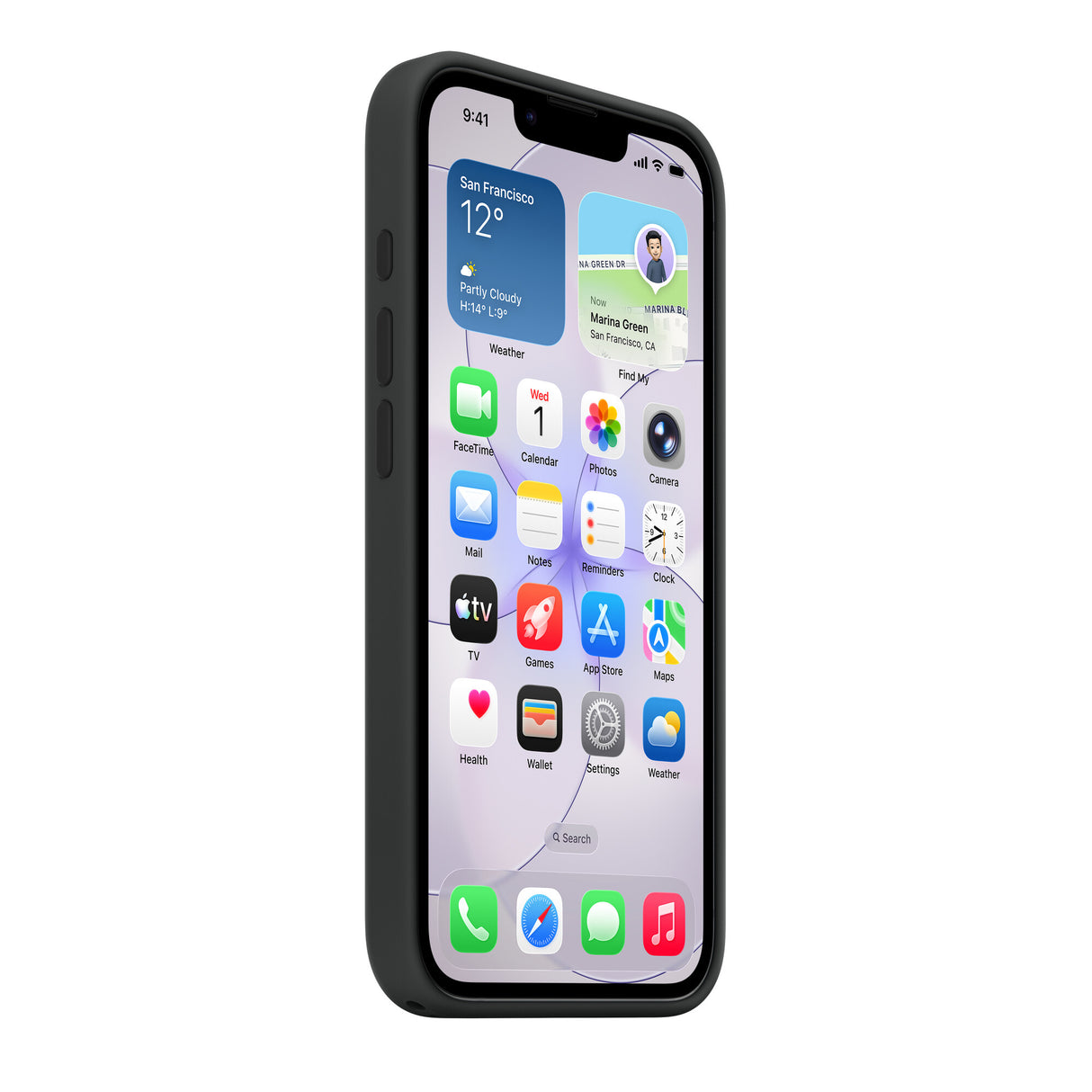 Apple MHWD4ZM/A mobiltelefon etui 15,5 cm (6.1") Cover Sort