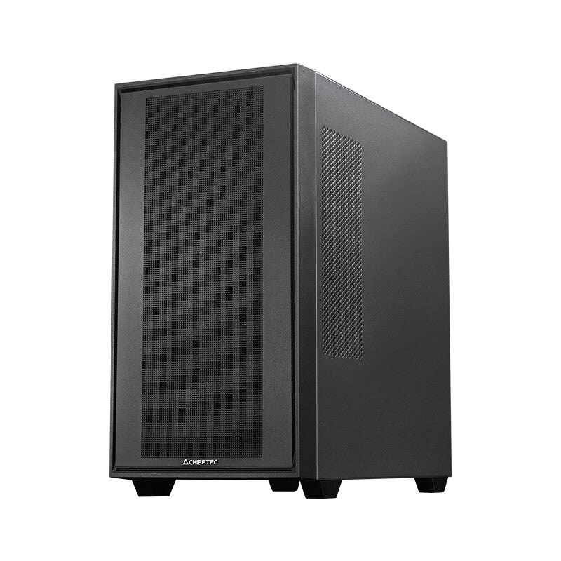 Chieftec Midi Tower GS-03B-BLK-OP, Schwarz Sort