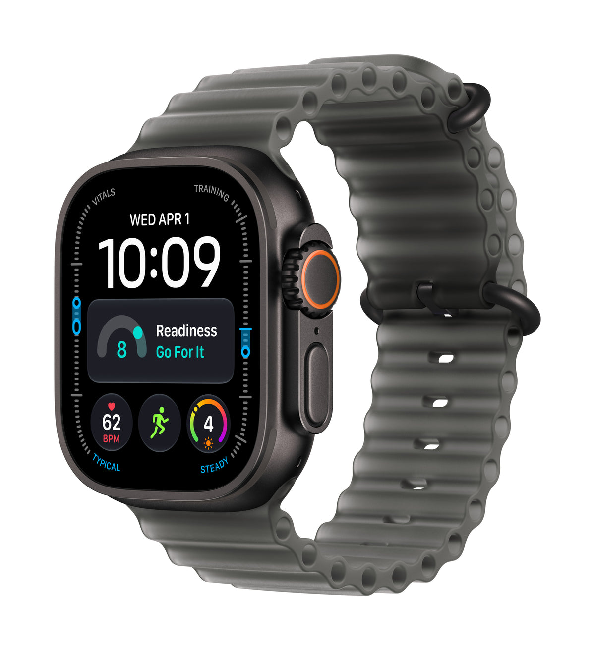 *Apple Watch Ultra 4 GPS + Cellular 49mm Black Titanium Case with Translucent Black Ocean Band