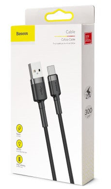 Baseus CATKLF-UG1 USB-kabel 3 m USB A USB C Sort