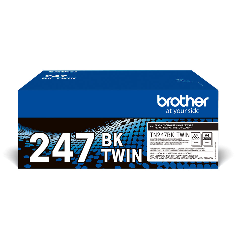 Brother TN-247BKTWIN tonerpatron 2 stk Original Sort