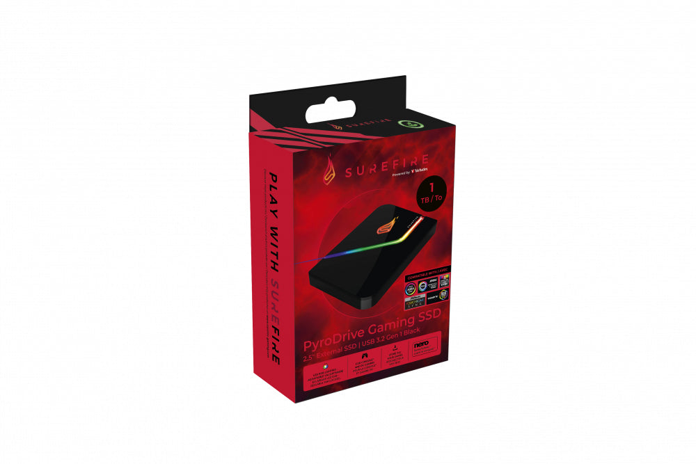 SureFire PyroDrive Gaming SSD 1TB USB Type-C 3.2 Gen 1 (3.1 Gen 1) Sort