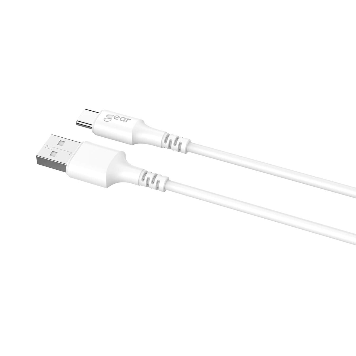 Gear Ladekabel USB-A-USB-C 2.0 1m gen2 Rundt Kabel Hvid