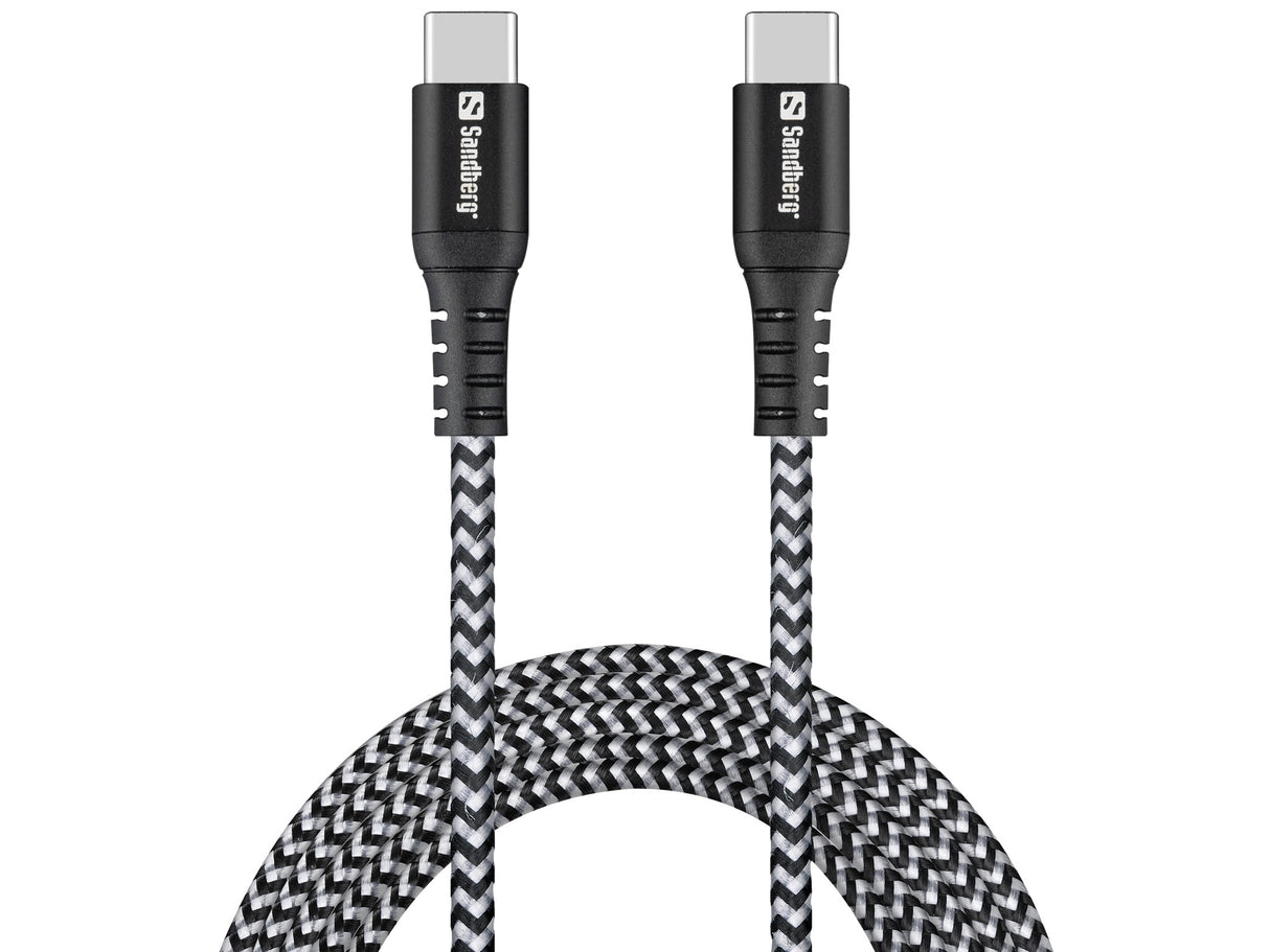 Sandberg 441-67 USB-kabel USB 2.0 2 m USB C 100 W Sort, Hvid