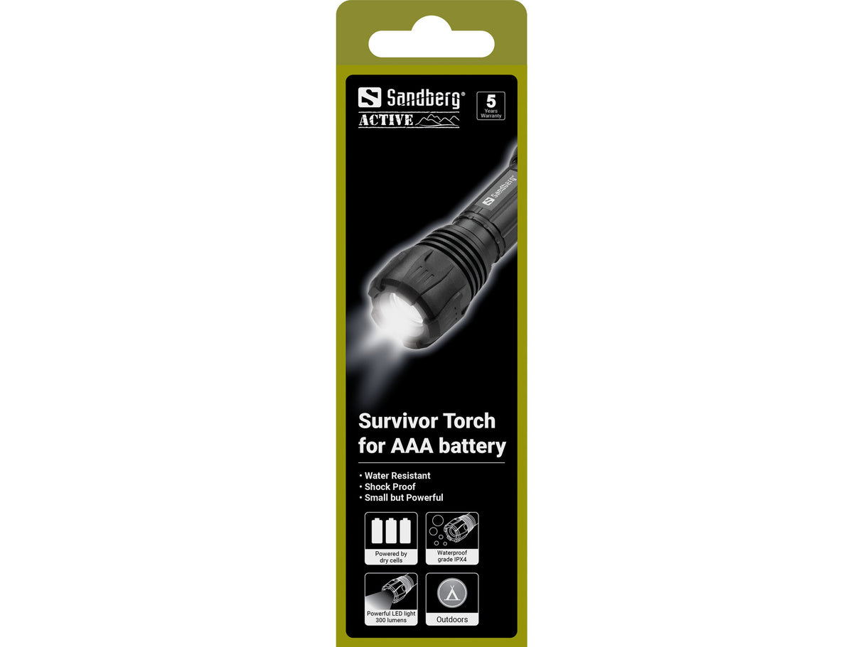 Sandberg Survivor Torch for AAA battery