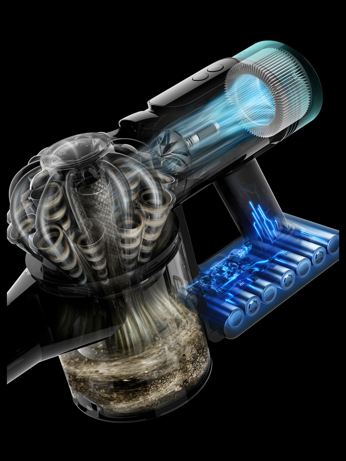 Dyson V10 Konical (SV55) trådløs støvsuger sort / blå EU 419634-01
