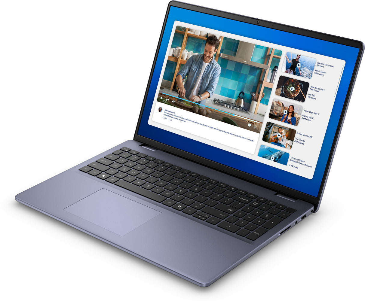 DELL DC16251 Intel Core 5 120U Laptop 40,6 cm (16") Full HD+ 16 GB DDR5-SDRAM 512 GB SSD Wi-Fi 6E (802.11ax) Ubuntu Linux UK international Blå