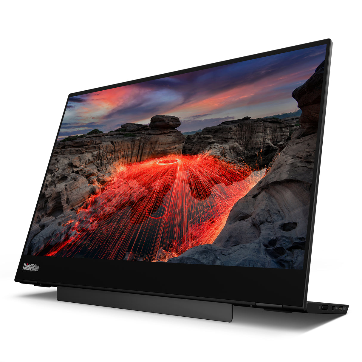 Lenovo ThinkVision M14t computerskærm 35,6 cm (14") 2240 x 1400 pixel 2.2K LED Berøringsskærm Sort
