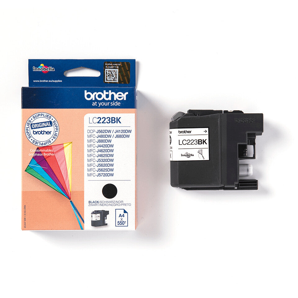 Brother LC 223BK Sort 550 sider Blæk