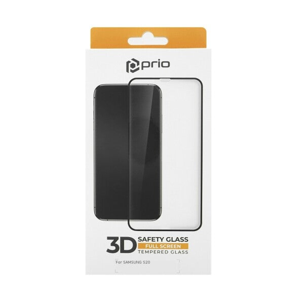 prio 3D Tempered Glass Screen Protector for Samsung S20 5G/S20 black
