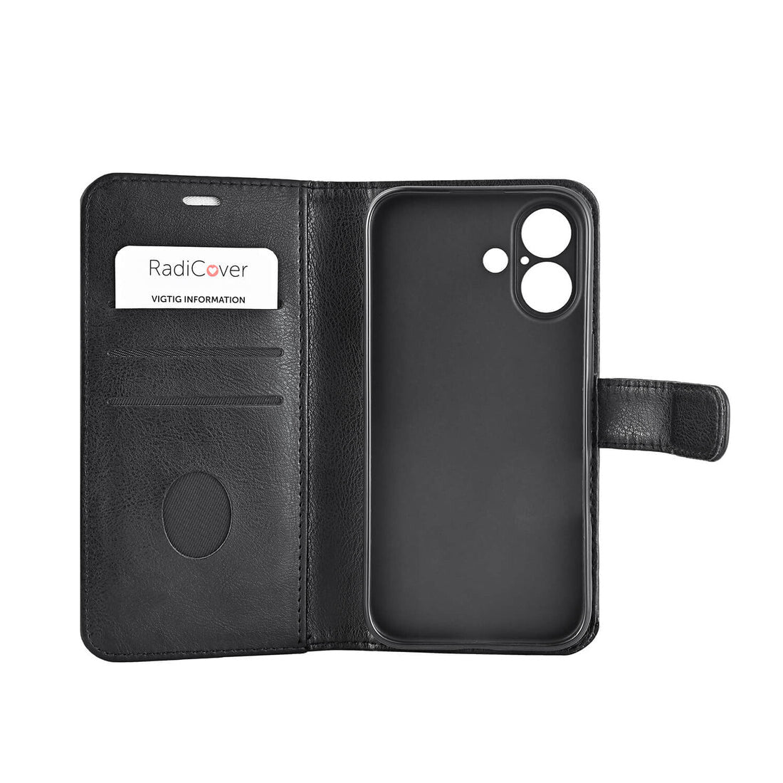 Radicover 587116 mobiltelefon etui 15,5 cm (6.1") Tegnebogsetui Sort