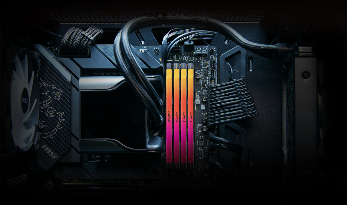 Kingston Technology FURY 32 GB 6400 MT/s DDR5 CL32 DIMM (sæt med 2) Renegade RGB