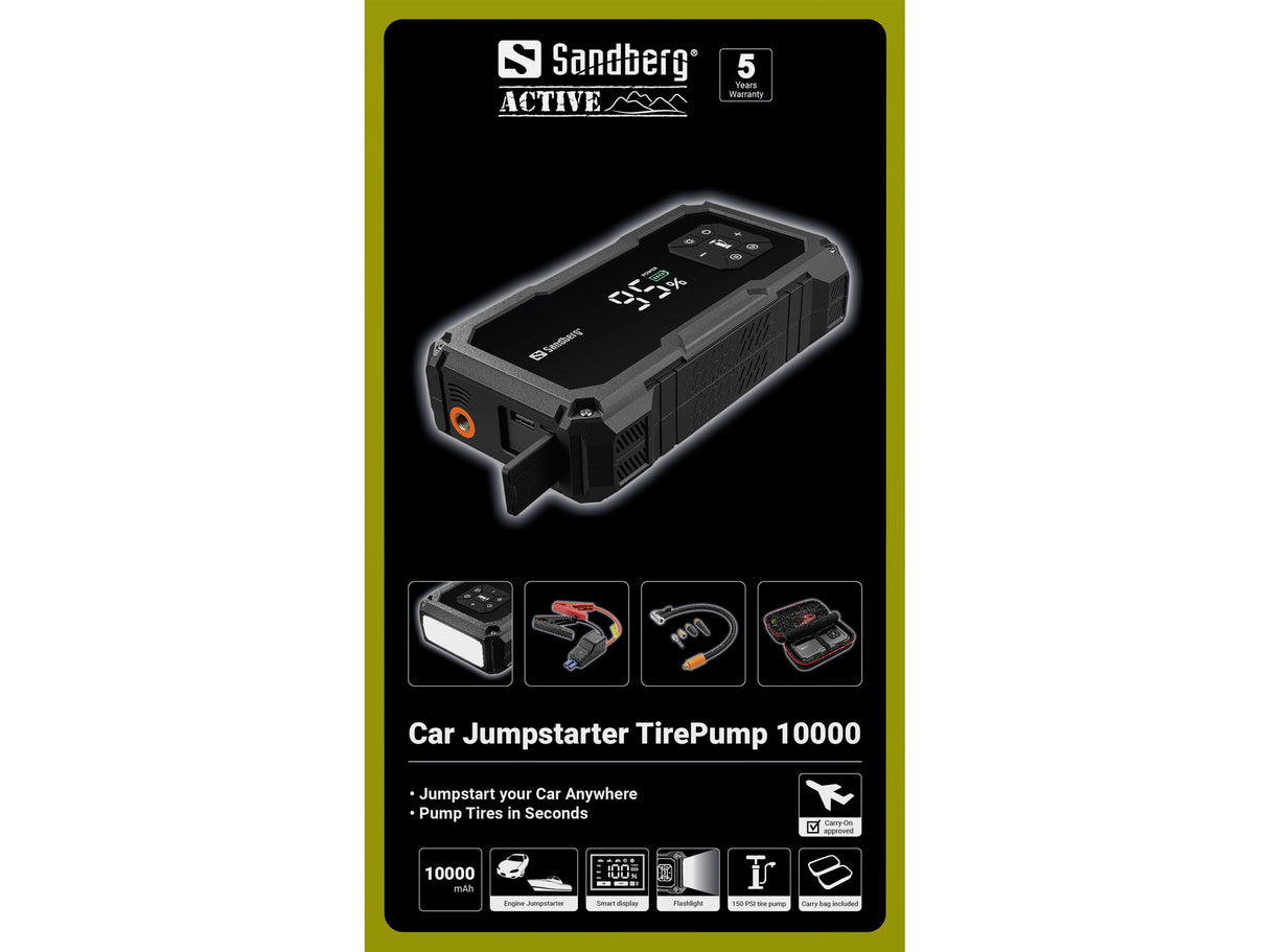 Sandberg Car Jumpstarter TirePump 10000