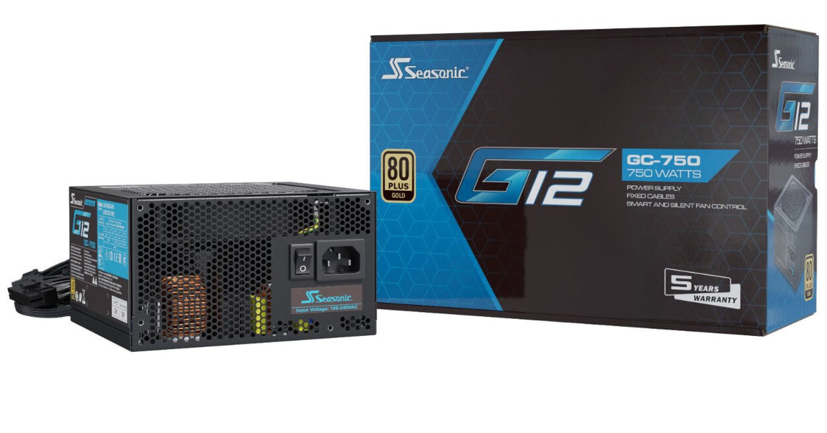 Seasonic G12 GC enhed til strømforsyning 750 W 20+4 pin ATX ATX Sort