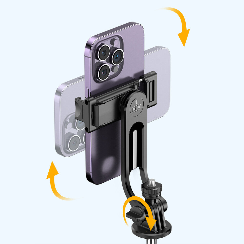 Wozinsky Selfie-stang WC1Y3S teleskopisk stativ 1,3m med telefonholder - sort