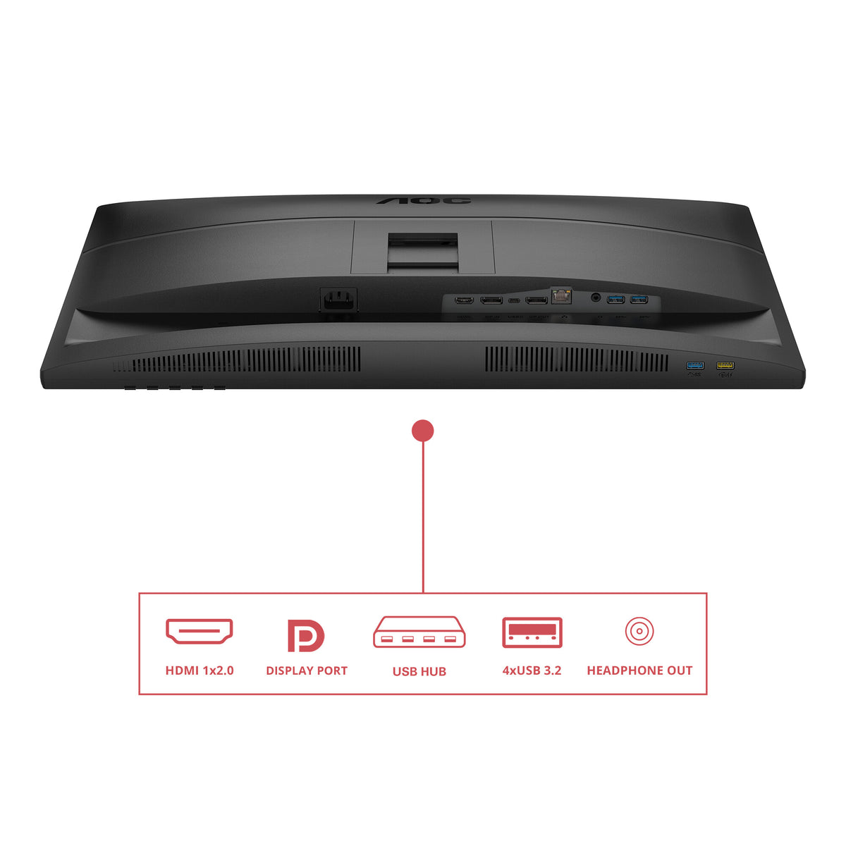 AOC E4 Q27E4CV computerskærm 68,6 cm (27") 2560 x 1440 pixel Quad HD LED Sort