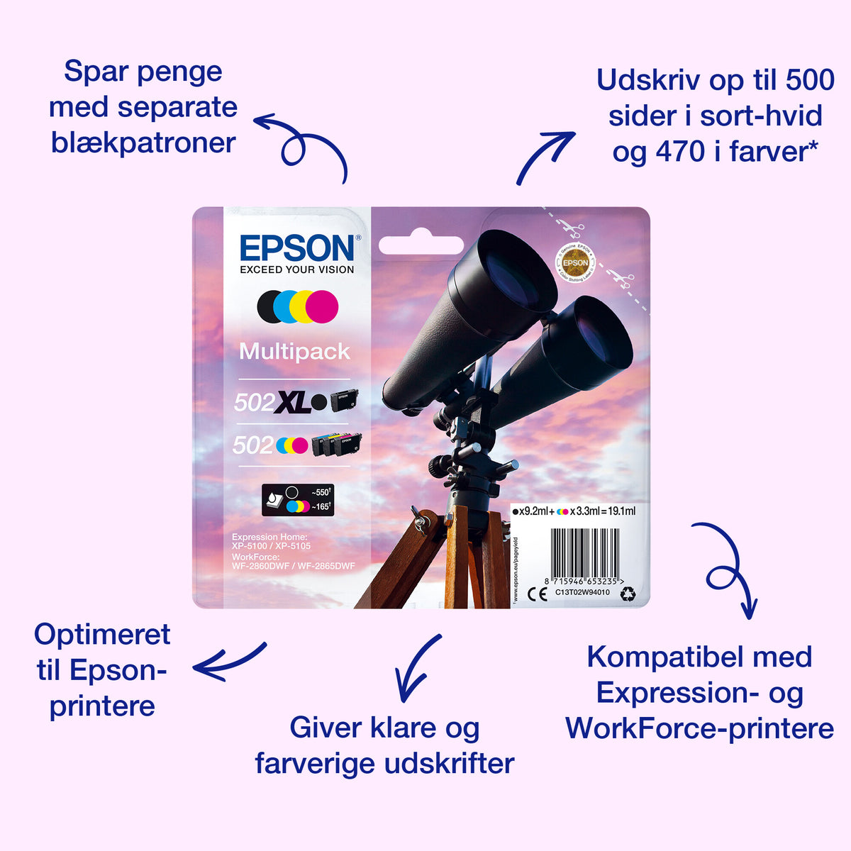Epson Singlepack Cyan 502XL Ink