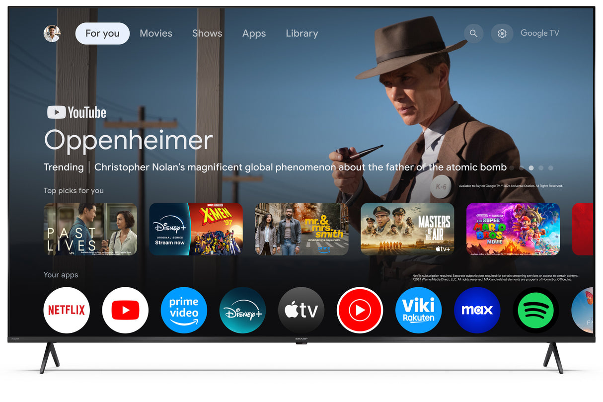 Sharp 55HP5265E TV 139,7 cm (55") 4K Ultra HD Smart TV Wi-Fi Sort