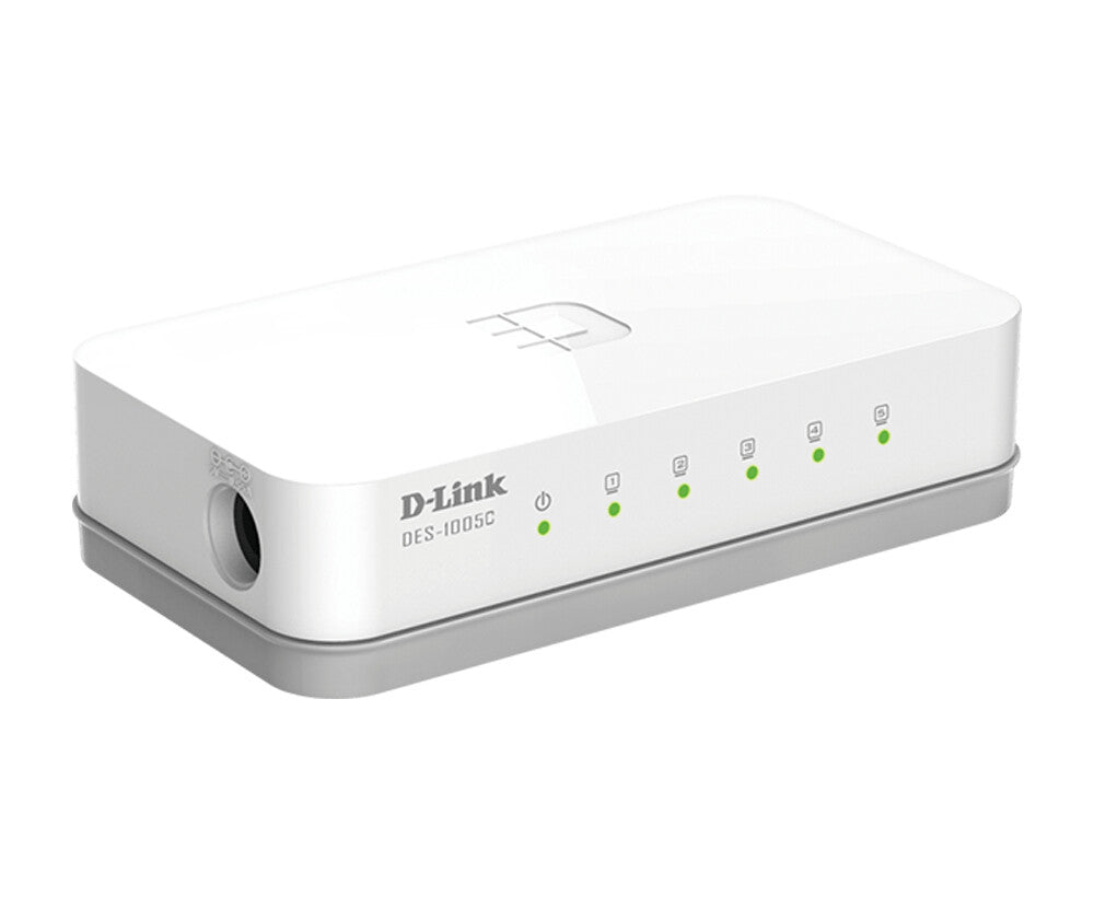 D-Link ES-1005C/E Ikke administreret Fast Ethernet (10/100) Desktop Hvid