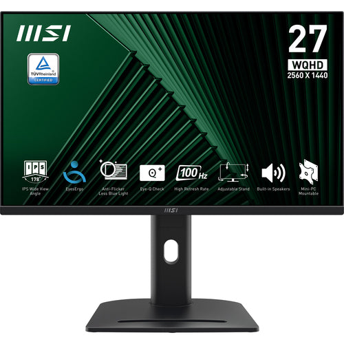 MSI Pro MP275QPG 27 IPS 2560 x 1440 (2K) DisplayPort HDMI 100 Hz