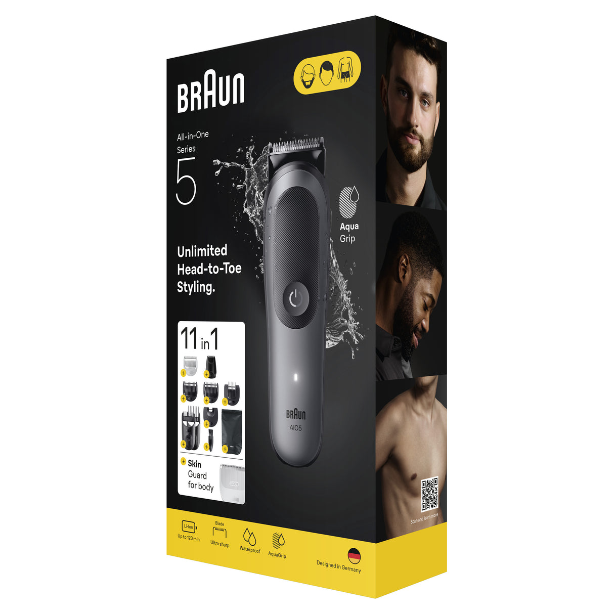 Braun 80789913 skæg- og hårtrimmer Mørkegrå 21