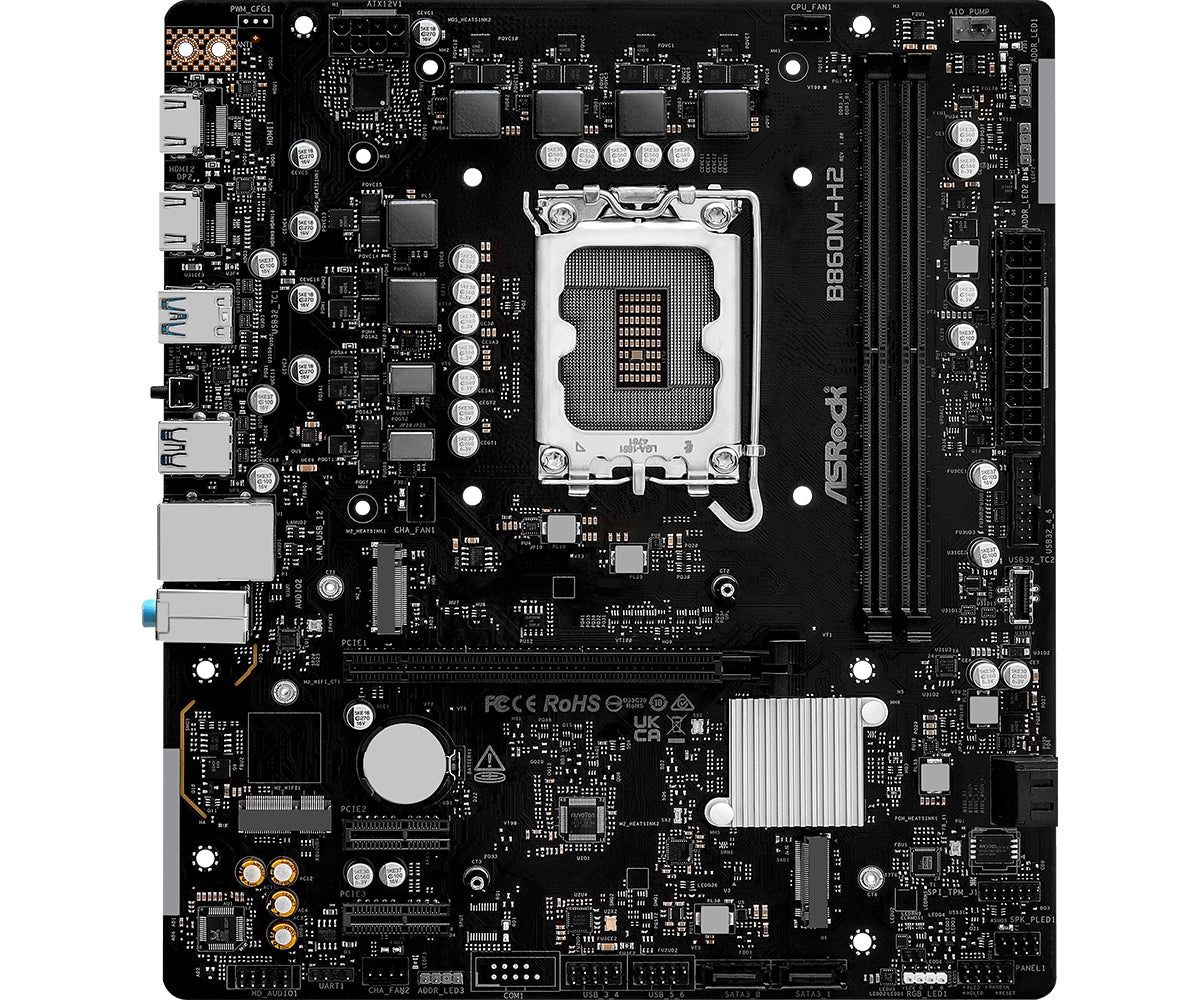 ASRock B860M-H2 Micro ATX LGA1851 sokkel Intel B860