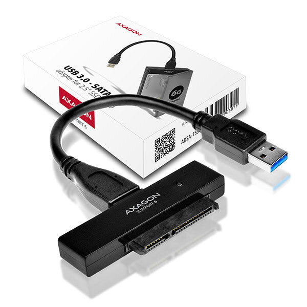 Axagon ADSA-1S6 drevkabinet HDD/SSD kabinet Sort 2.5"