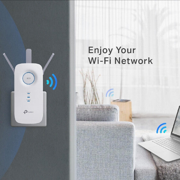 TP-Link AC1750 Wi-Fi Netværksgentager Hvid 10, 100, 1000 Mbit/s