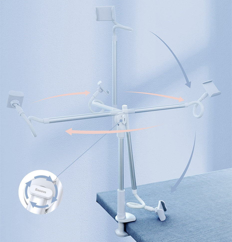 Baseus Holder med klips til smartphone eller tablet (sølv)