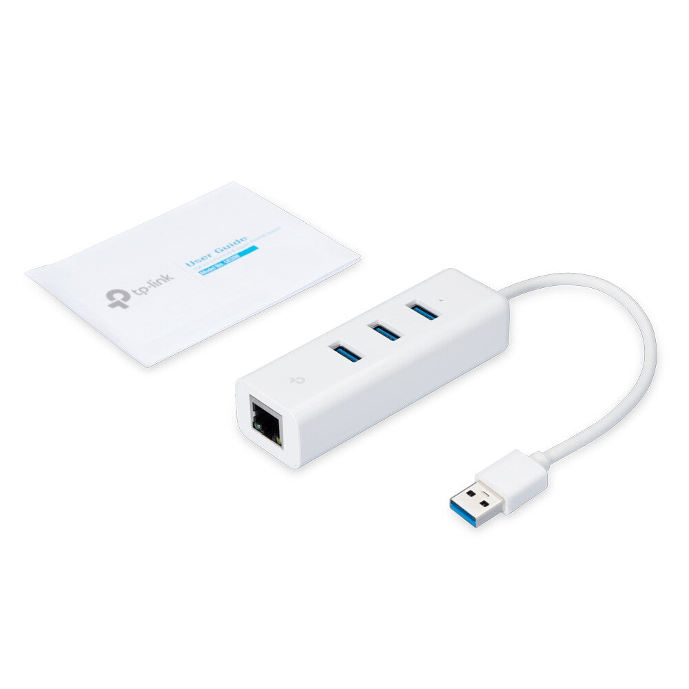 TP-Link UE330 dockingstation Ledningsført USB 3.2 Gen 1 (3.1 Gen 1) Type-A Hvid