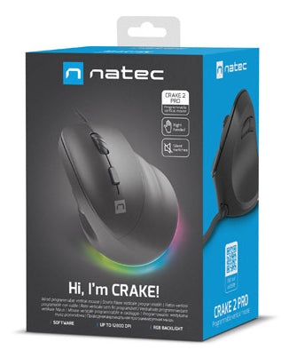NATEC Crake 2 Pro mus Universel Højre hånd USB Type-A Optisk 12800 dpi