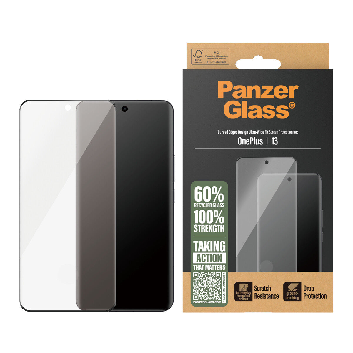 PanzerGlass ® Skærmbeskyttelse OnePlus 13 | Ultra-Wide Fit