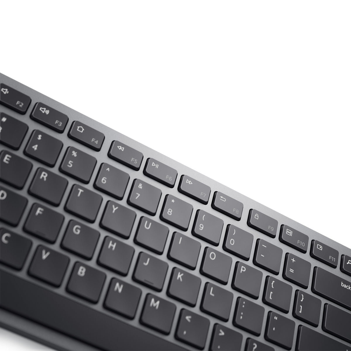 DELL KM7321W tastatur Mus inkluderet Kontor RF trådløs + Bluetooth QWERTY US International Grå, Titanium