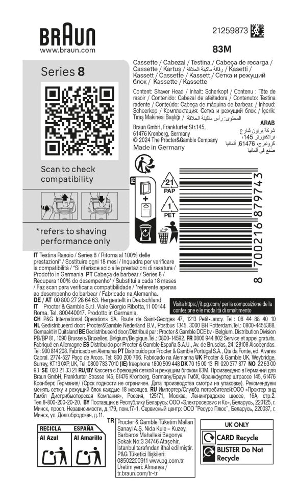 BRAUN Combipack 83M Barberhoved