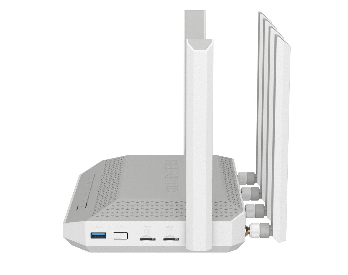 Keenetic Hero 5G (KN-4110) trådløs router 2.5 Gigabit Ethernet Dual-band (2,4 GHz / 5 GHz) Grå, Hvid
