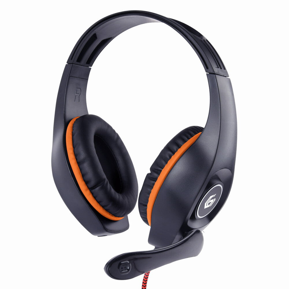 Gembird GHS-05-O hovedtelefoner/headset Ledningsført Spil Sort, Orange