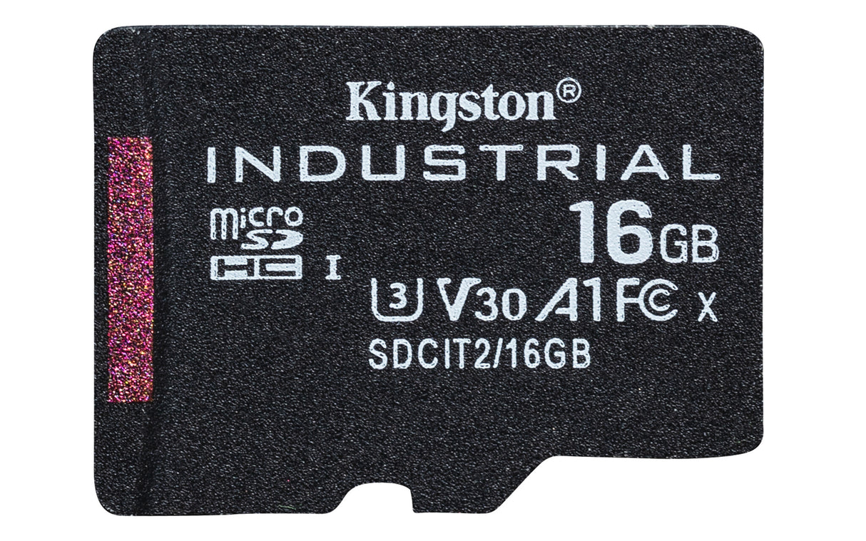 Kingston Technology 16GB microSDHC Industrial C10 A1 pSLC kort + SD-adapter