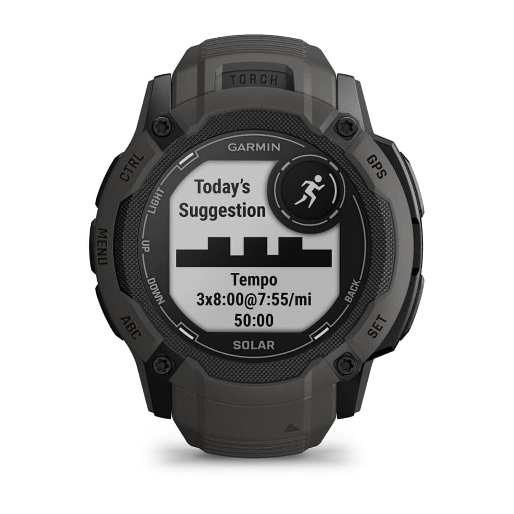 Garmin Instinct 2X Solar 2,79 cm (1.1") MIP 50 mm Digital 176 x 176 pixel Berøringsskærm Grafit GPS (satellit)