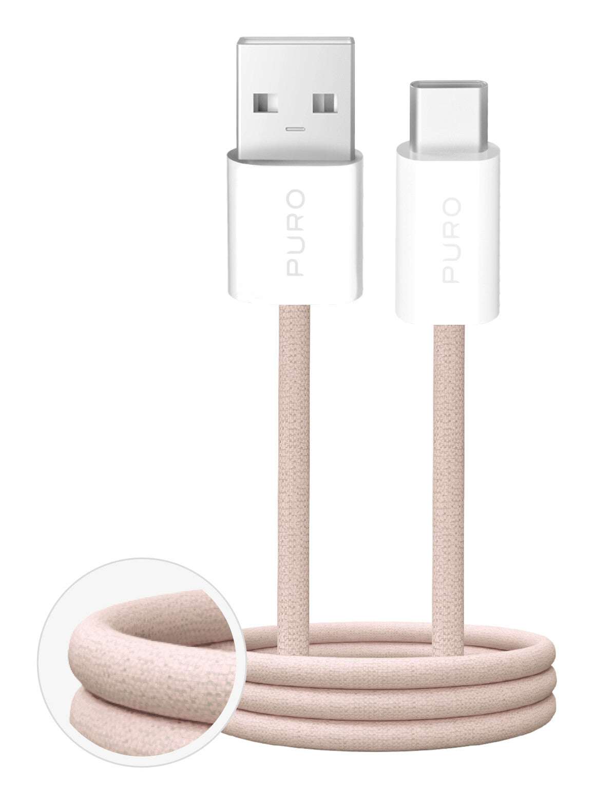 PURO PUCAC10WFABK415MTBEG USB-kabel USB 2.0 1,5 m USB A USB C Beige