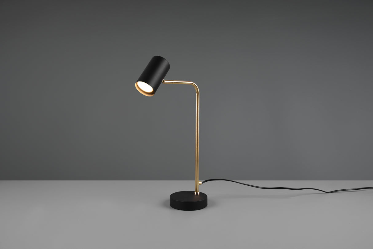 TRIO Marley messing/sort bordlampe