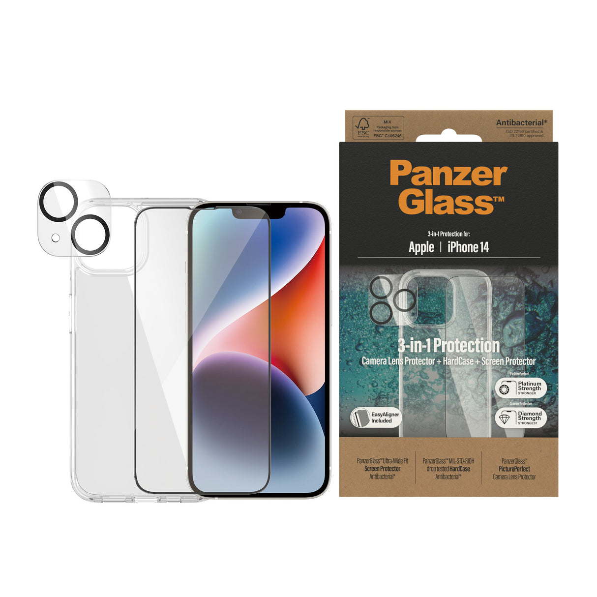 PanzerGlass ® 3-i-1 Pakke iPhone 14