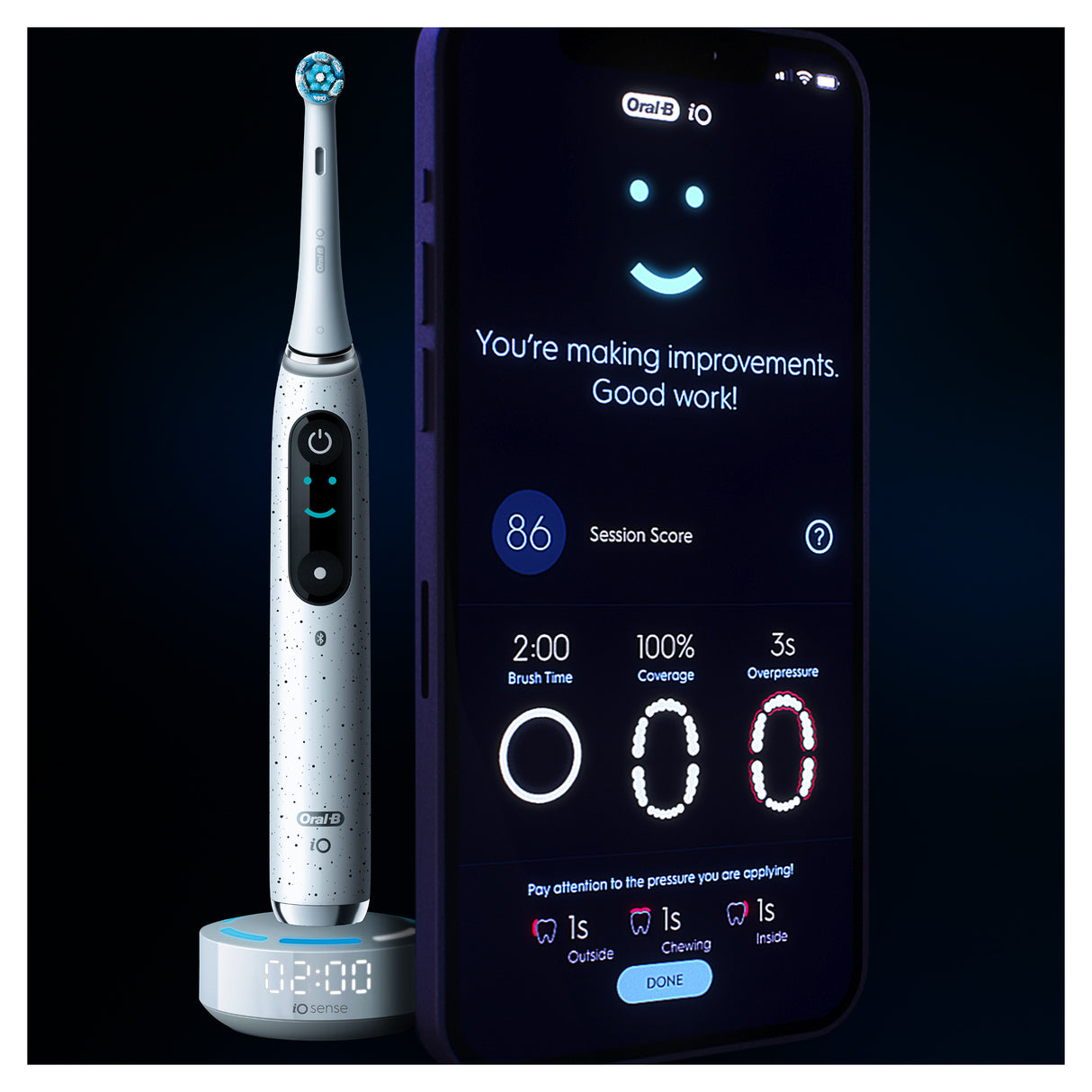 Oral-B iO Series 10 Tandbørste Sort Blå Hvid