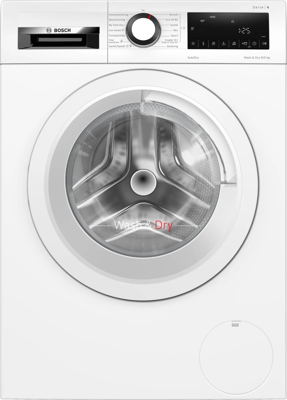 Bosch Serie 4 WNA134L0SN vaskemaskine - tørretumbler Fritstående Front-læsning Hvid