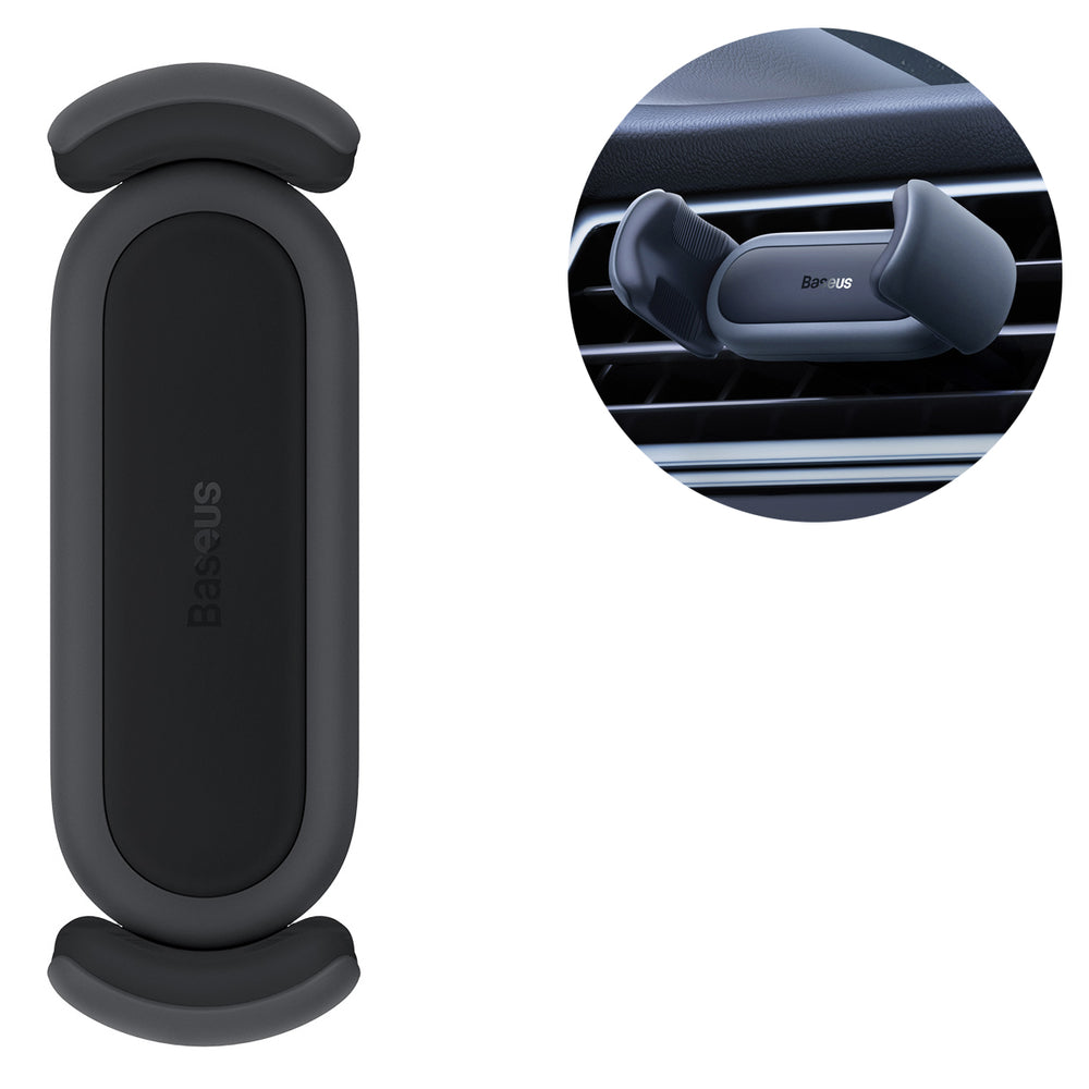 Baseus Steel Cannon 2 smartphone-holder til ventilationsgitter, sort (SUGP000001)