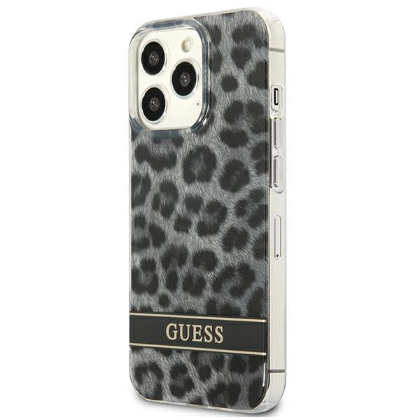 Guess GUHCP13LHSLEOK iPhone 13 Pro / 13 6.1" grey/grey hardcase Leopard