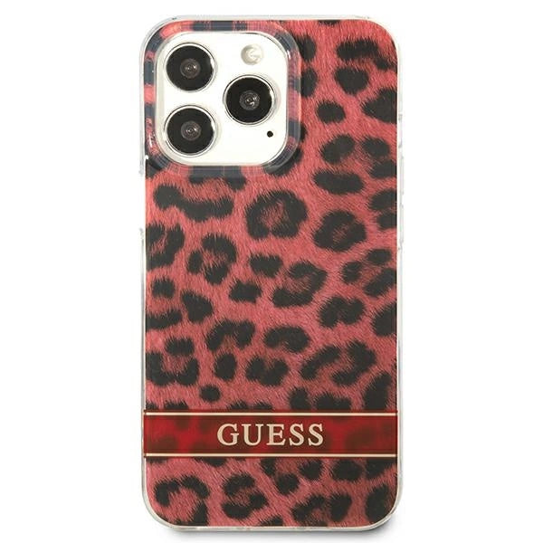 Guess GUHCP13LHSLEOR iPhone 13 Pro / 13 6.1" red/red hardcase Leopard