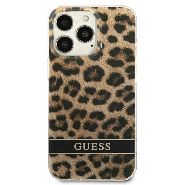 Guess GUHCP13LHSLEOW iPhone 13 Pro / 13 6.1" brown/brown hardcase Leopard