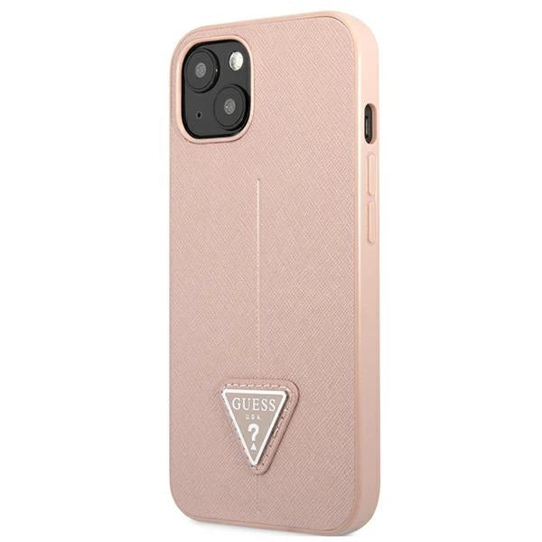 Guess GUHCP13SPSATLP iPhone 13 mini 5.4" pink/pink hardcase SaffianoTriangle Logo