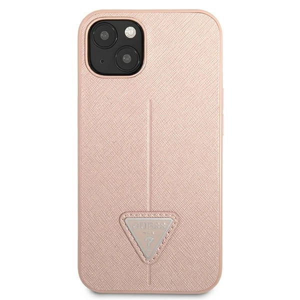 Guess GUHCP13SPSATLP iPhone 13 mini 5.4" pink/pink hardcase SaffianoTriangle Logo