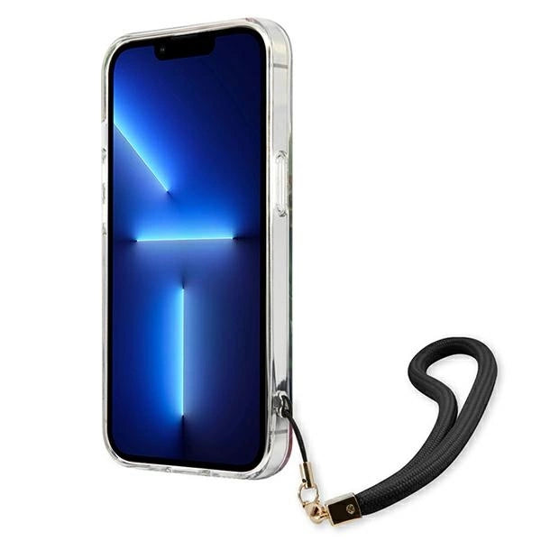 Guess GUHCP13XHFLSB iPhone 13 Pro Max 6.7" blue/blue hardcase Flower Strap